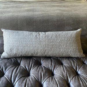 Restoration Hardware 14 x 36 Lumbar Pillow, Grey/silver